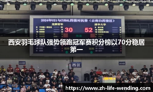 西安羽毛球队强势领跑冠军赛积分榜以70分稳居第一